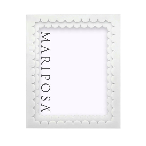 Load image into Gallery viewer, Mariposa White Acrylic Double Scallop 8x10 Frame