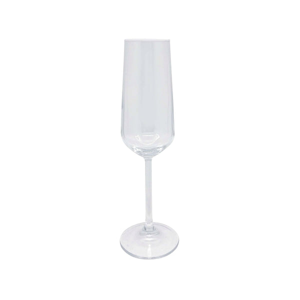 Load image into Gallery viewer, Mariposa Fine Line Clear With White Rim Champagne Flute Glass Set of 4