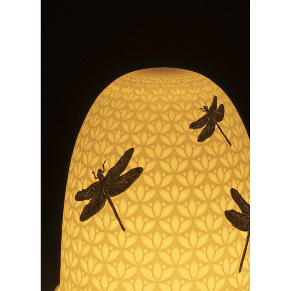 Load image into Gallery viewer, Lladro Dragonflies Dome Table Lamp