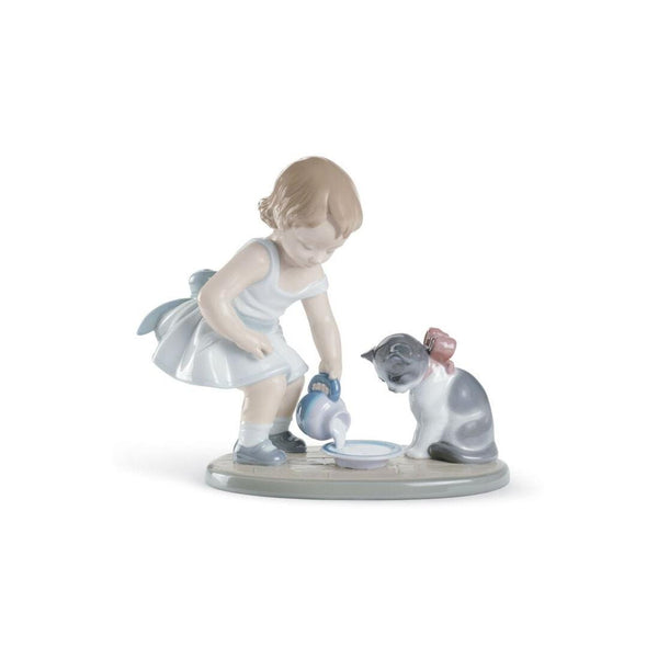 Load image into Gallery viewer, Lladro Kitty's Breakfast Time Figurine