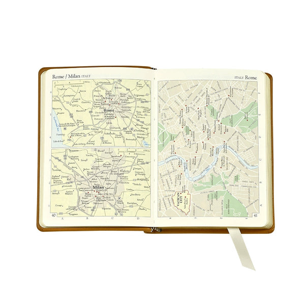 Load image into Gallery viewer, Graphic Image The Traveler's Atlas - Leather Book - Green