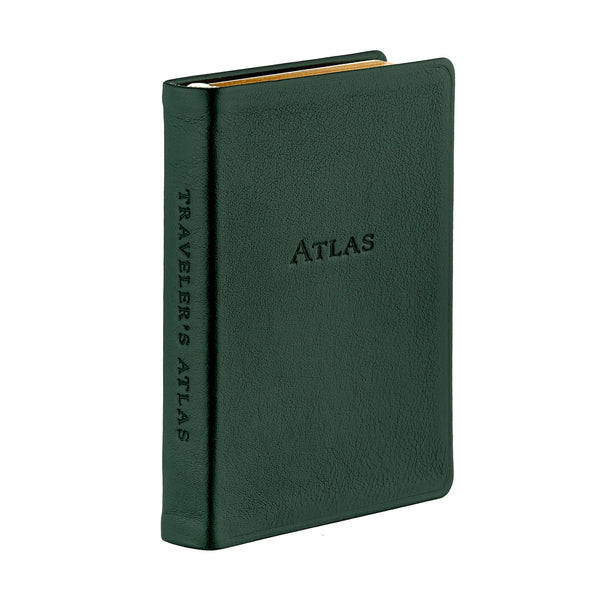 Load image into Gallery viewer, Graphic Image The Traveler's Atlas - Leather Book - Green
