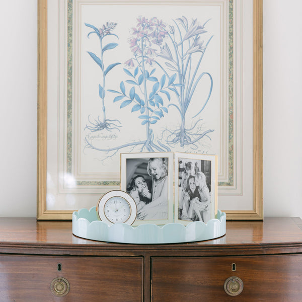 Load image into Gallery viewer, Addison Ross White & Gold Silent Alarm Clock