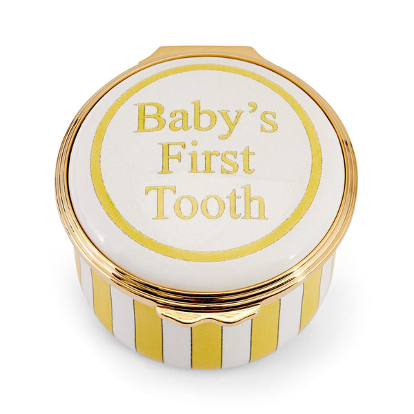 Load image into Gallery viewer, Halcyon Days "Baby's First Tooth" Enamel Box