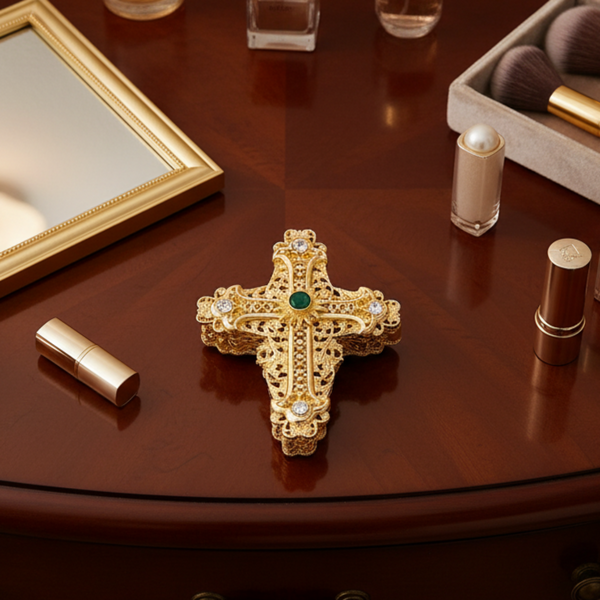 Load image into Gallery viewer, Olivia Riegel Gold Cross Box