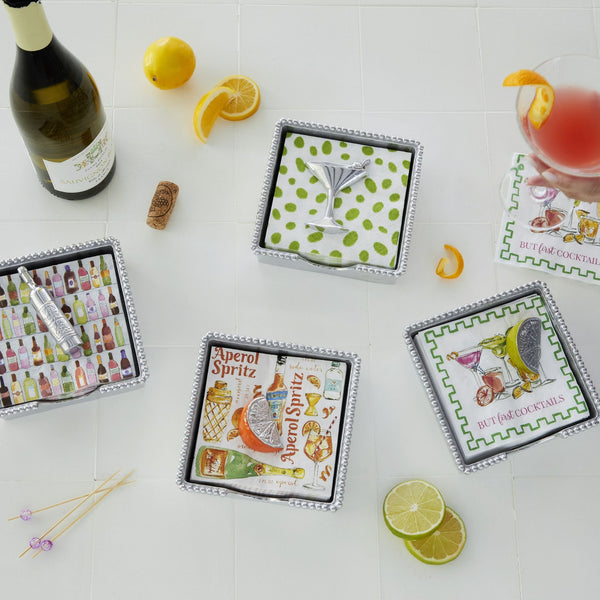 Load image into Gallery viewer, Mariposa Orange Slice (1777) Beaded Napkin Box Set
