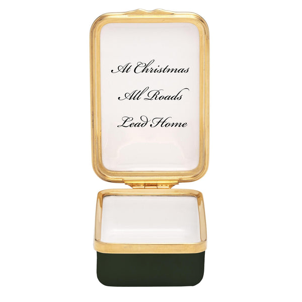 Load image into Gallery viewer, Halcyon Days At Christmas All Roads Lead Home - Stag - Enamel Box