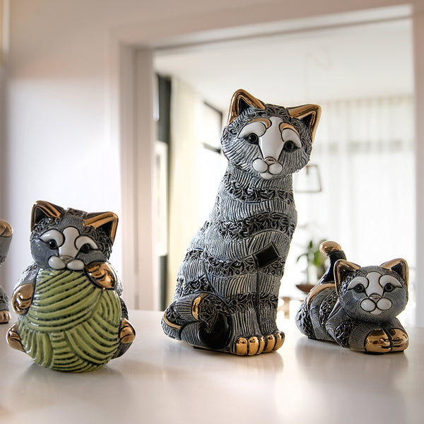 Load image into Gallery viewer, De Rosa Collections Striped Cat Figurine