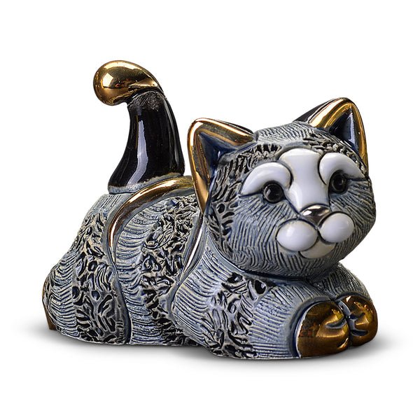 Load image into Gallery viewer, De Rosa Collections Striped Kitten Resting Figurine