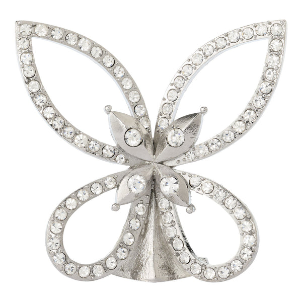 Load image into Gallery viewer, Olivia Riegel Silver Papillon Figurine with Crystals