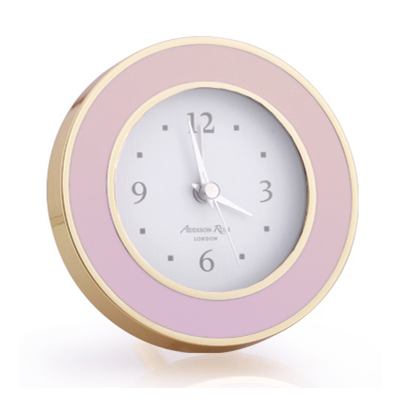 Load image into Gallery viewer, Addison Ross Pastel Pink & Gold Alarm Clock
