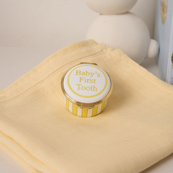 Load image into Gallery viewer, Halcyon Days "Baby's First Tooth" Enamel Box