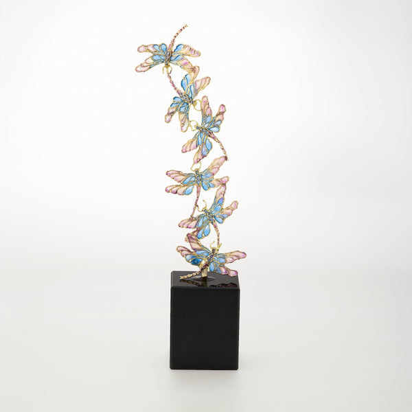 Load image into Gallery viewer, Olivia Riegel Enamel Dragonfly Sculpture