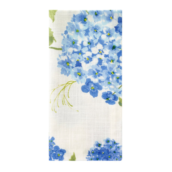 Load image into Gallery viewer, Bodrum Linens Hydrangea Blue Napkin - Linen Napkins - Set of 4