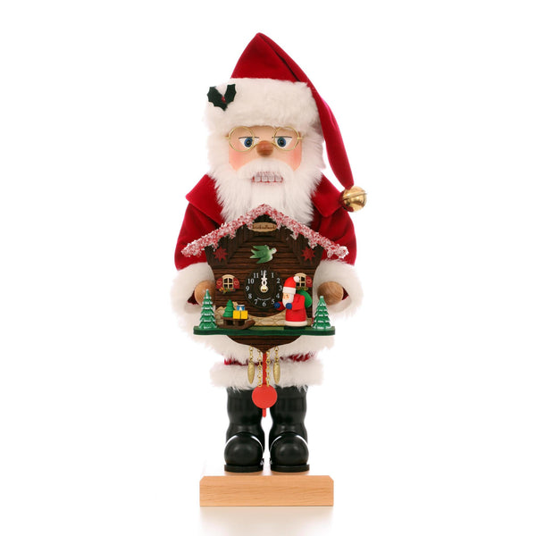 Load image into Gallery viewer, Christian Ulbricht Premium Nutcracker - Santa With Cuckoo Clock - 18.7"H