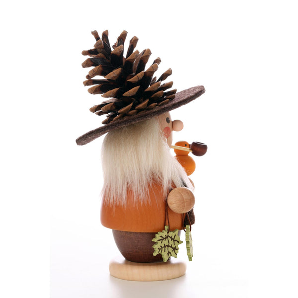 Load image into Gallery viewer, Christian Ulbricht Incense Burner - Smoker - Natural Pinecone Man With Bird - 5.75"H