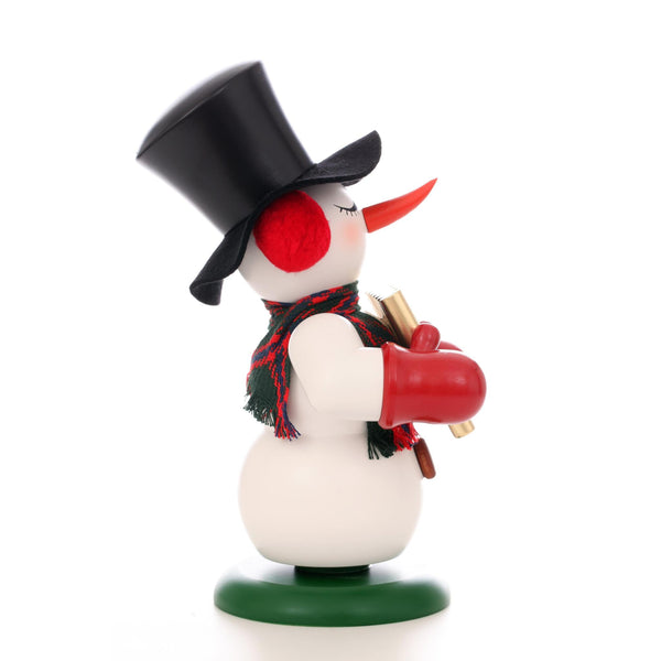 Load image into Gallery viewer, Christian Ulbricht Incense Smoker - Snowman With Pan Flute - 9.4"H