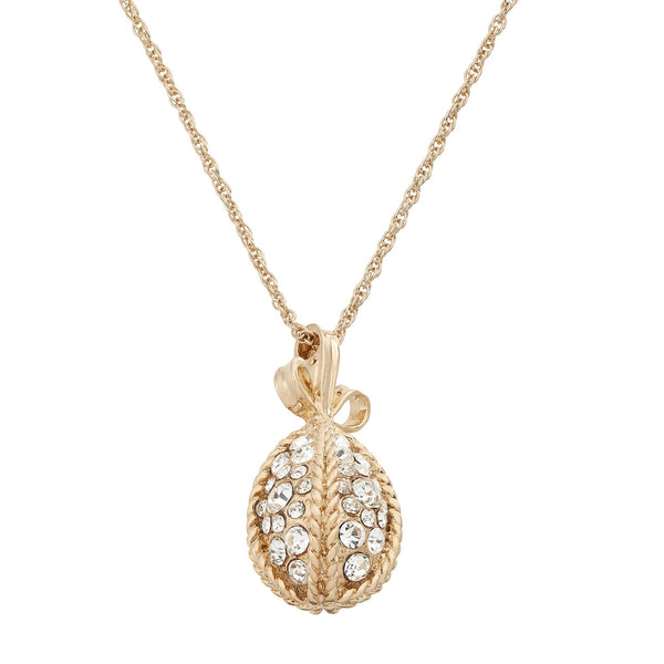 Load image into Gallery viewer, Olivia Riegel Pavé Crystal Egg Pendant Necklace