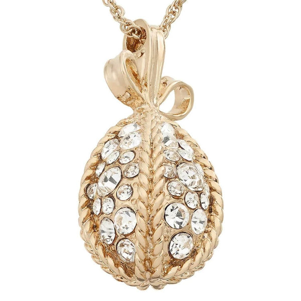 Load image into Gallery viewer, Olivia Riegel Pavé Crystal Egg Pendant Necklace