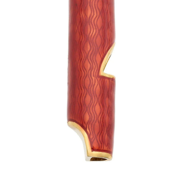 Load image into Gallery viewer, Olivia Riegel Red Guilloché Enamel Whistle Pendant Necklace
