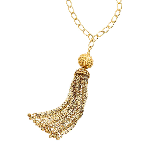 Load image into Gallery viewer, Olivia Riegel Tassel Pendant Necklace