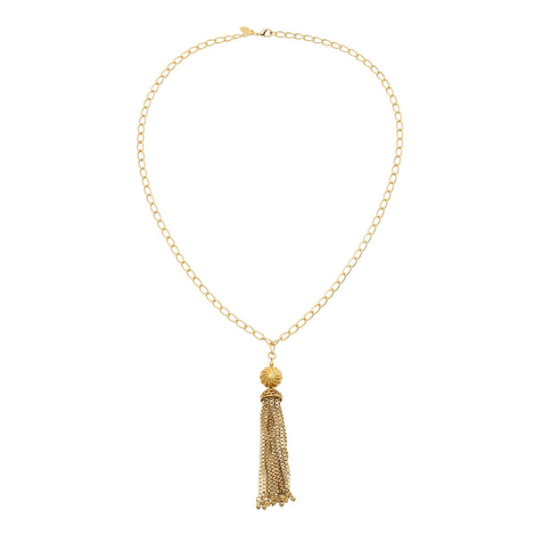Load image into Gallery viewer, Olivia Riegel Tassel Pendant Necklace