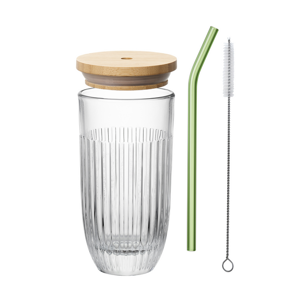 Load image into Gallery viewer, La Rochere Ouessant Smoothie Glass with Straw