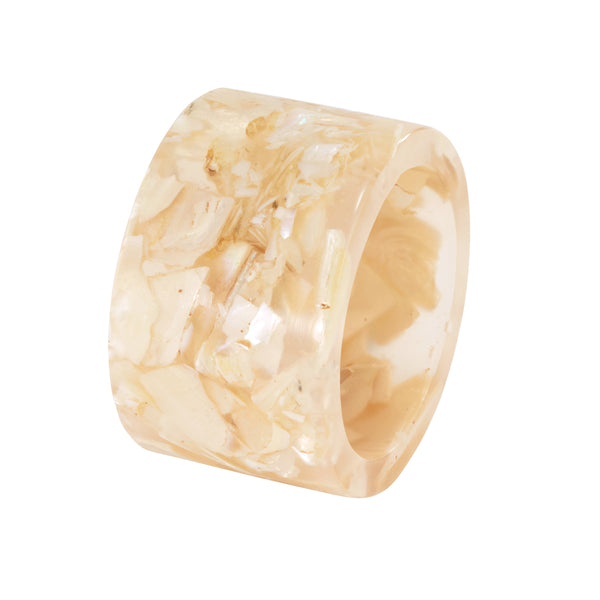 Load image into Gallery viewer, Bodrum Linens Marbled Pearl - Napkin Rings - Set of 4