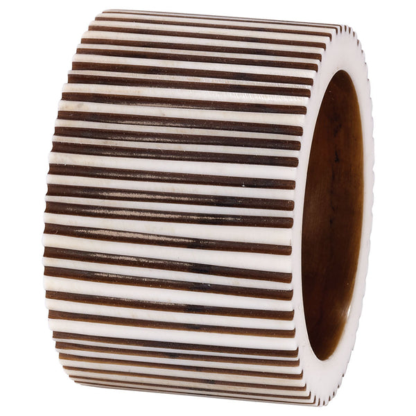 Load image into Gallery viewer, Bodrum Linens Pinstripe - Napkin Rings - Set of 4