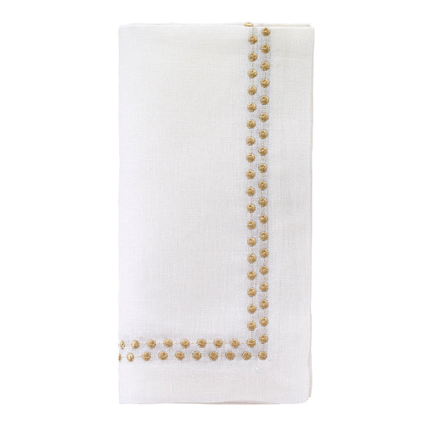 Load image into Gallery viewer, Bodrum Linens Pearls - Linen Napkins - Set of 4