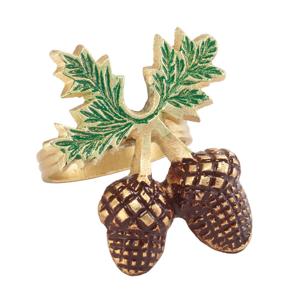 Load image into Gallery viewer, Bodrum Linens Painted Acorn - Napkin Rings - Set of 4