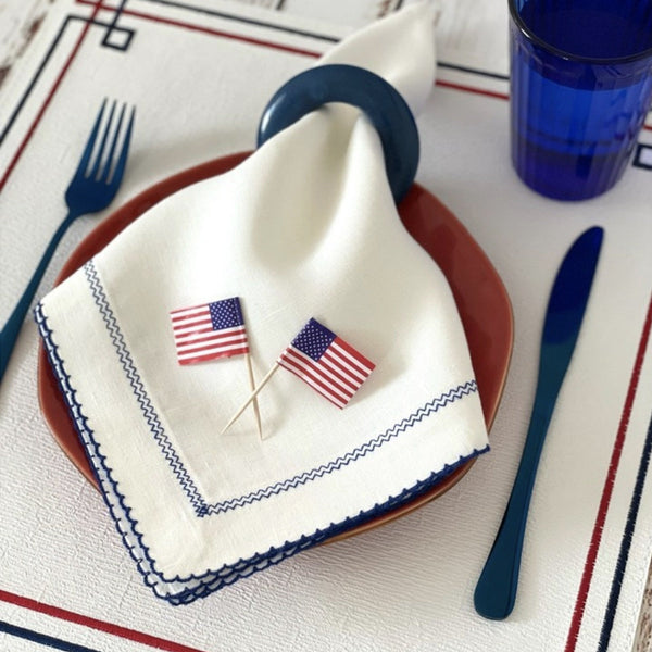 Load image into Gallery viewer, Bodrum Linens Picot - Linen Napkins - Set of 4