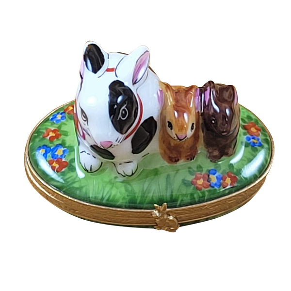 Load image into Gallery viewer, Rochard "Rabbit Family - Spring Design" Limoges Box