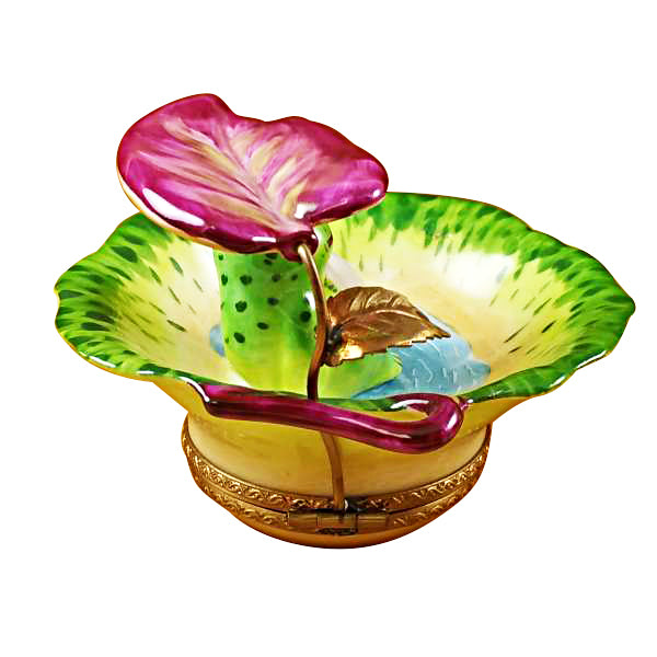 Load image into Gallery viewer, Rochard "Frog Under Leaf" Limoges Box