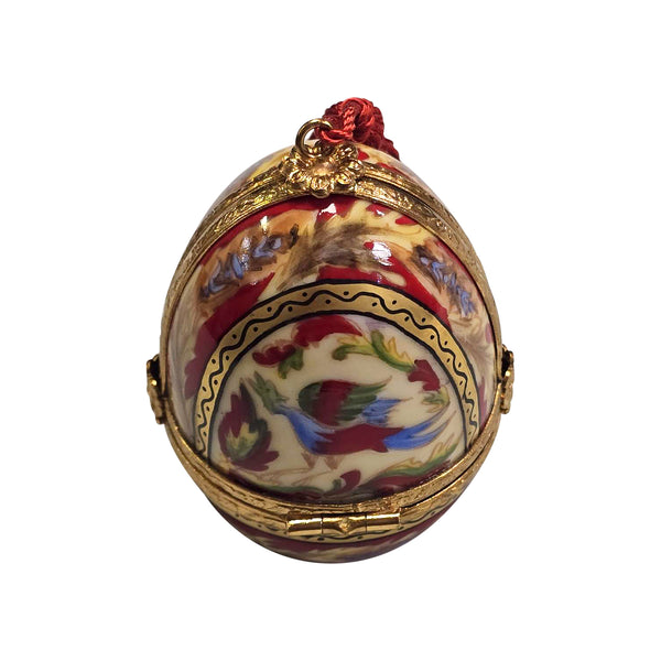 Load image into Gallery viewer, Egg with Dangling Faberge Style Egg Limoges Box