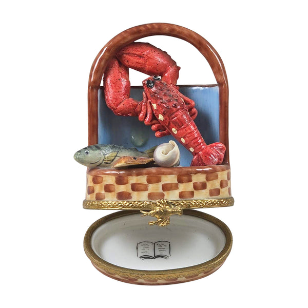 Load image into Gallery viewer, Basket with Lobster Limoges Box