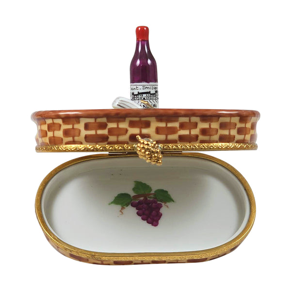 Load image into Gallery viewer, Cheese Basket with Wine Limoges Box