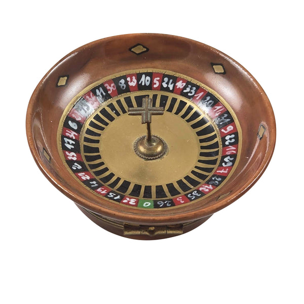Load image into Gallery viewer, Brown Roulette Wheel Limoges Box
