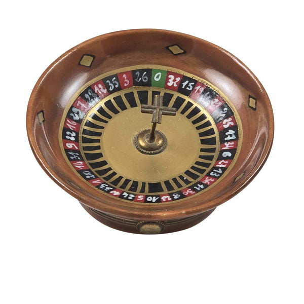 Load image into Gallery viewer, Brown Roulette Wheel Limoges Box