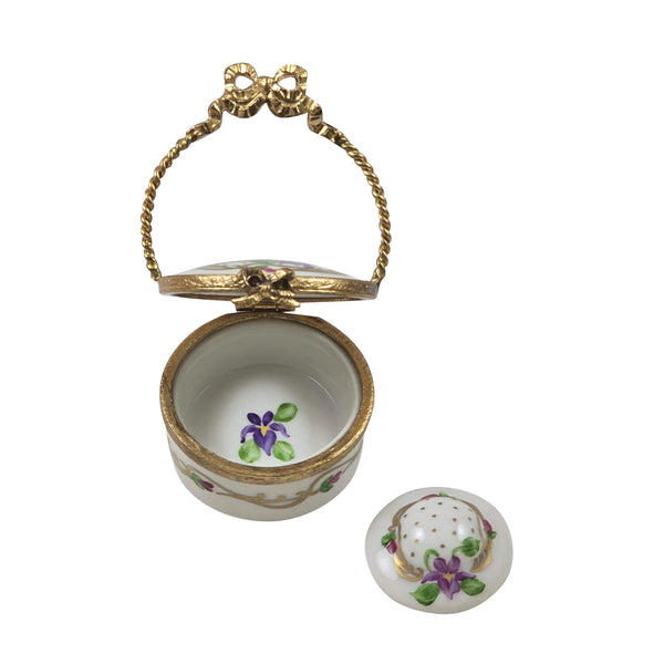 Load image into Gallery viewer, Hat Box with Flowers Limoges Box