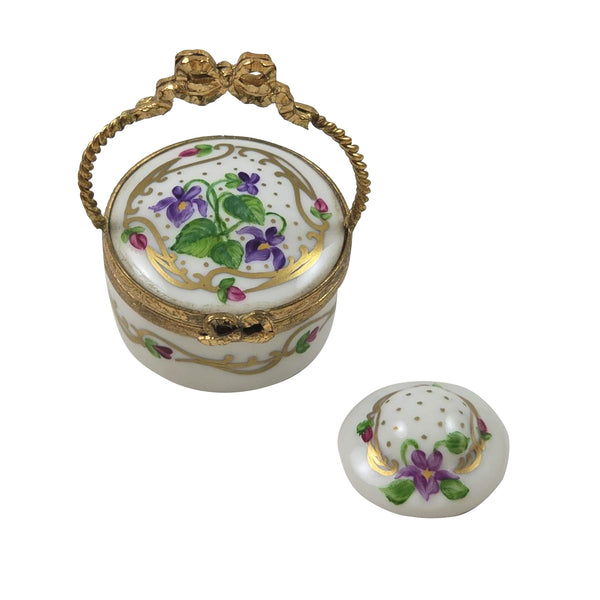 Load image into Gallery viewer, Hat Box with Flowers Limoges Box