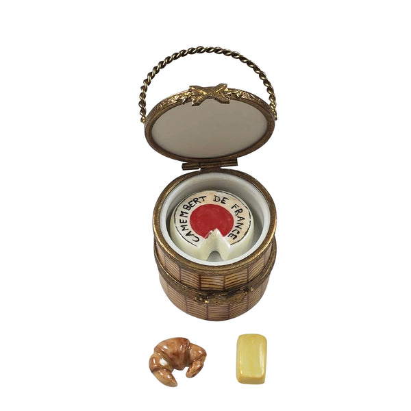 Load image into Gallery viewer, Double Hinged Picnic Basket Limoges Box