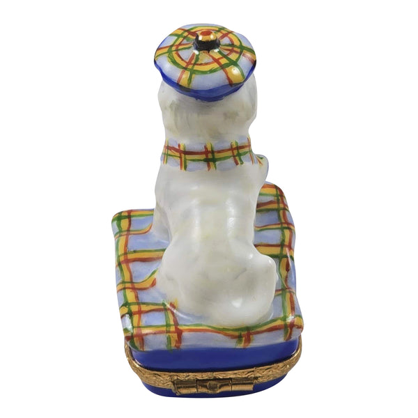 Load image into Gallery viewer, West Highland Terrier with Beret & Scarf Limoges Box