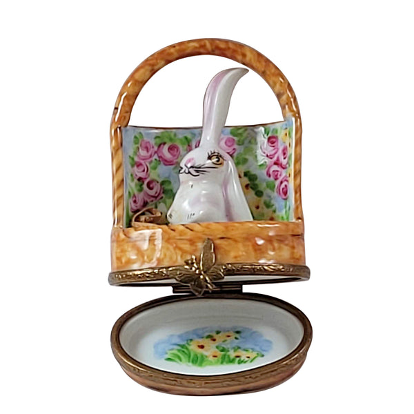 Load image into Gallery viewer, Basket with Bunny Limoges Box
