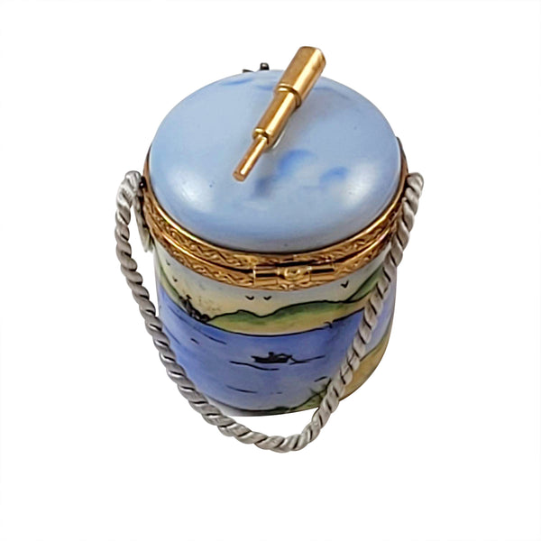 Load image into Gallery viewer, Round Lighthouse Basket with Plates Limoges Box