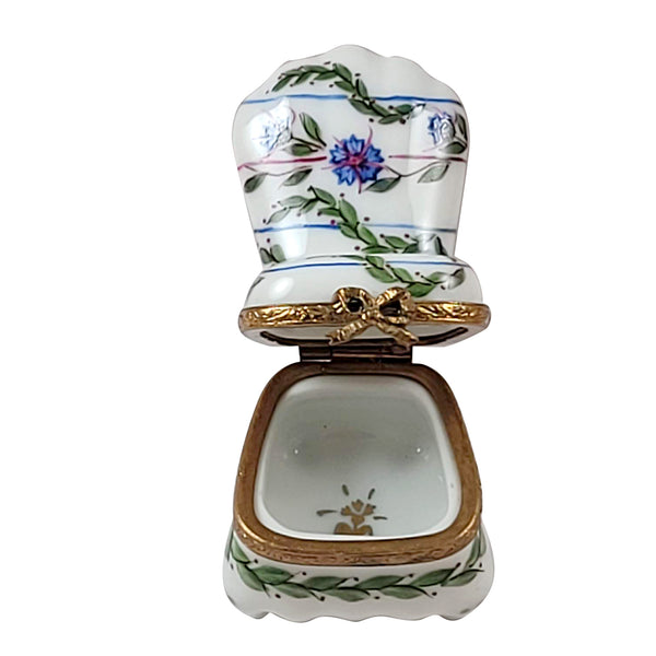 Load image into Gallery viewer, Floral Chair Limoges Box