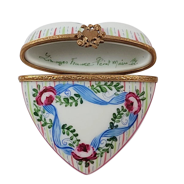Load image into Gallery viewer, Floral Heart Limoges Box