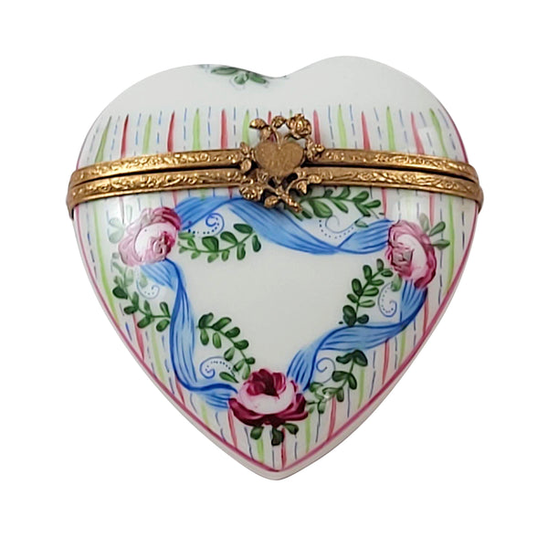 Load image into Gallery viewer, Floral Heart Limoges Box
