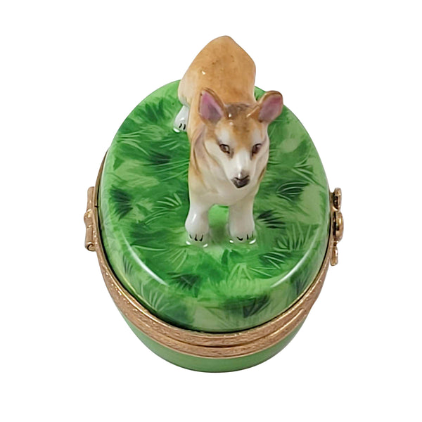 Load image into Gallery viewer, Rochard "Corgi" Limoges Box