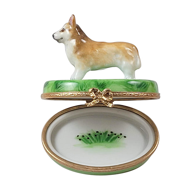 Load image into Gallery viewer, Rochard "Corgi" Limoges Box